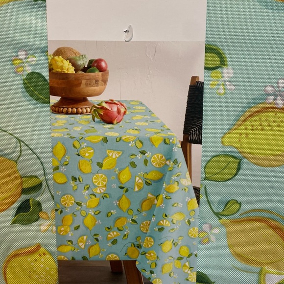 Trina Turk Lemon Tablecloth, 52" x 70" Oblong, Indoor/Outdoor, Lemon Tablecloth - Picture 6 of 10